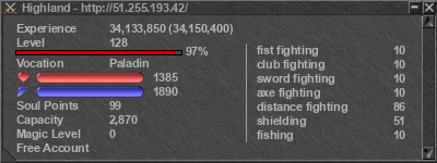 Signature for player Highland